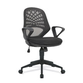 Nautilus Designs Lattice Medium Mesh Back Task Operator Office Chair With Fixed Arms Black - BCM/K116/BK DD